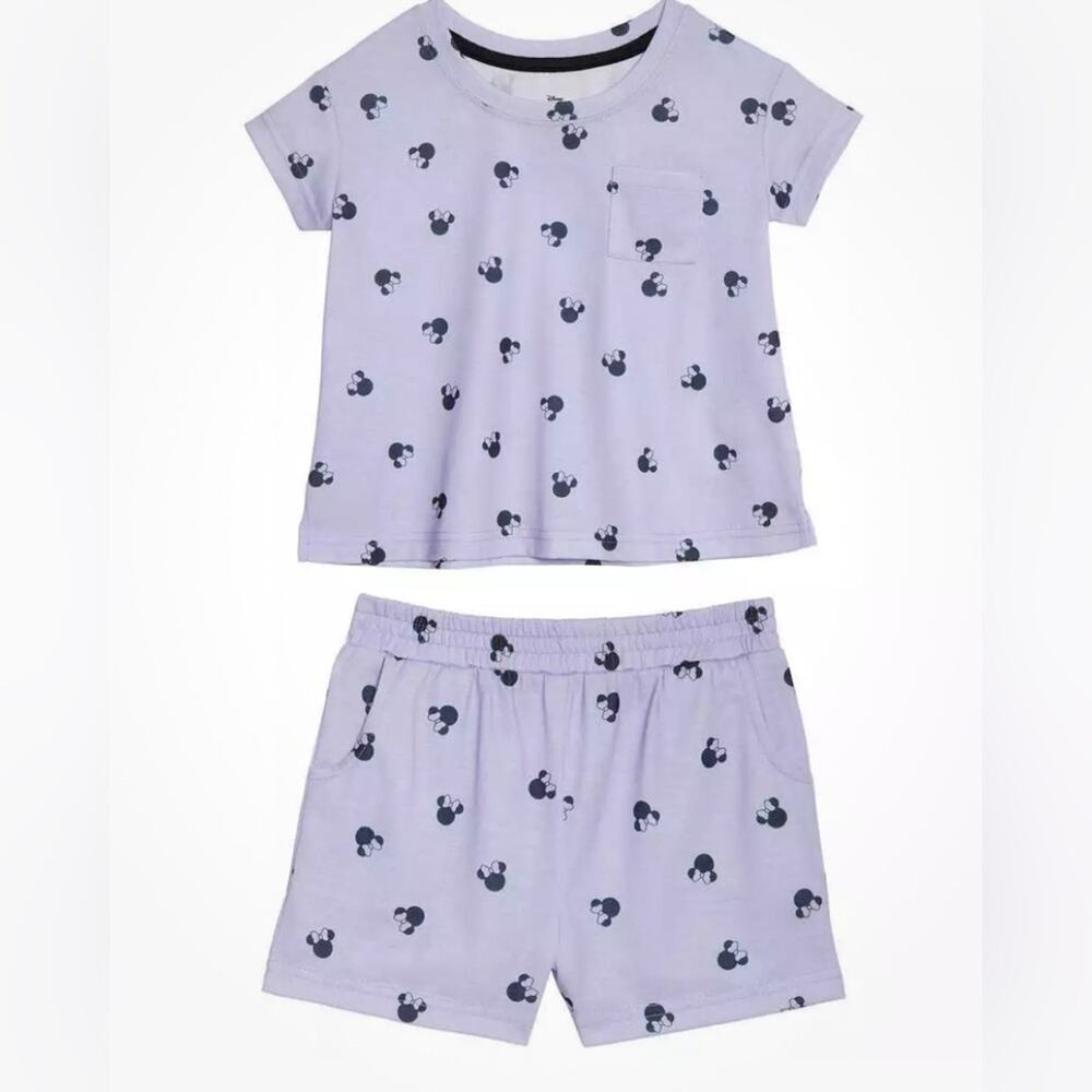 Disney Girl’s Pajamas Sleepwear Purple Set Size 4T NWT